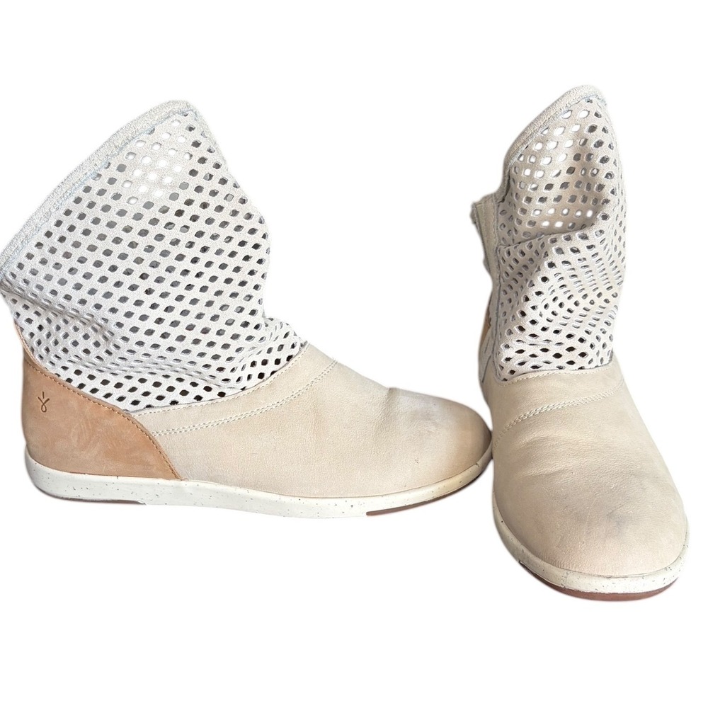 EMU Australia Numaralla Mesh‎ Leather Ankle Boots in Natural Women's Size 6.5